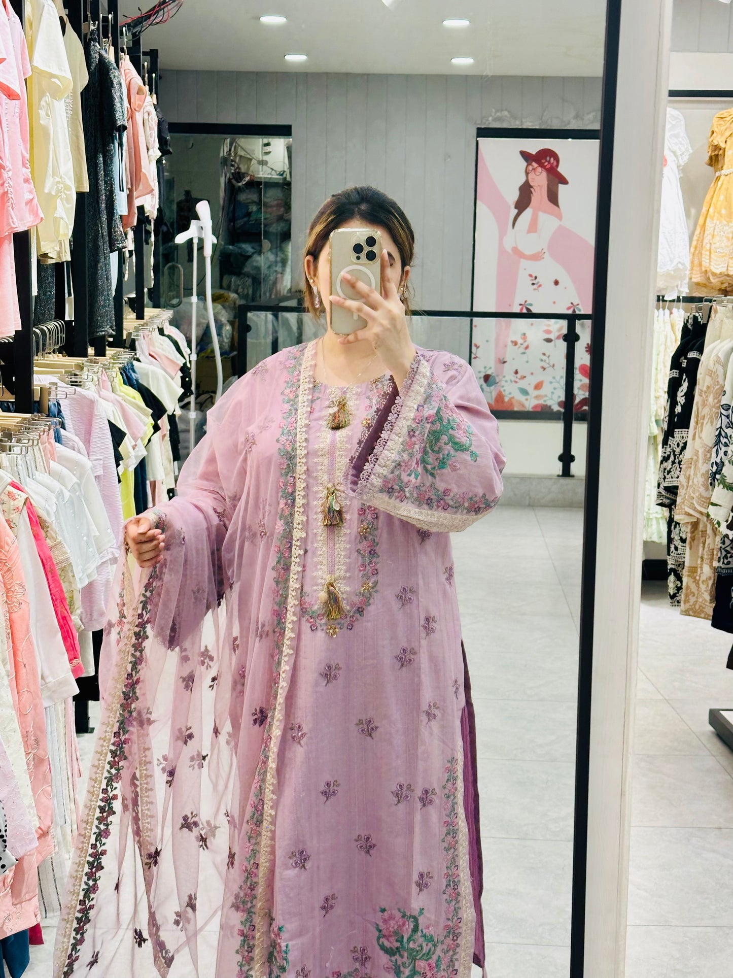 EMBROIDERED 3PC STITCH LAWAN SUIT